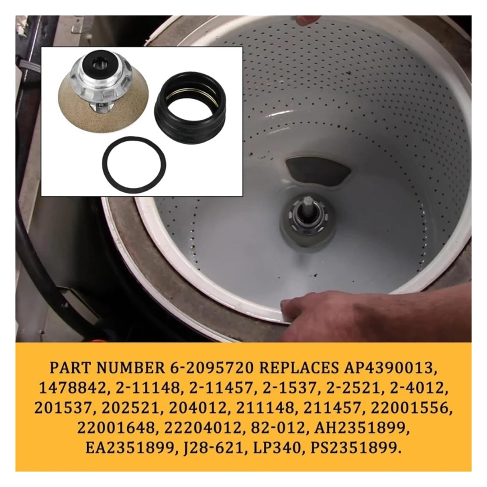 6-2095720 Pieza de reparación de vástago y sello de tina de lavadora 6-2095720 Arandelas de repuesto Grifos Solución for fugas de agua