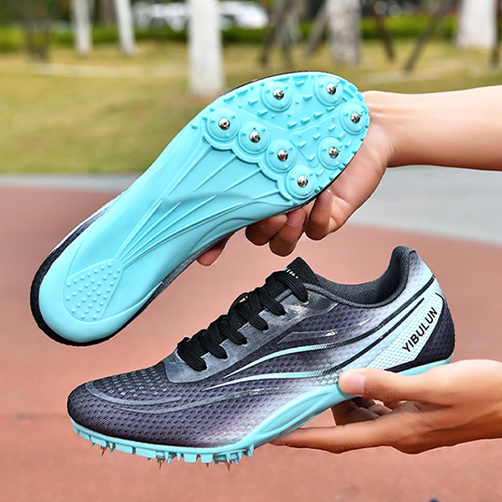 8 Spikes Leichtathletikschuhe Herren Leicht Atmungsaktive Turnschuhe Spike-Schuhe rutschfeste 100–400 Meter Sprintschuhe