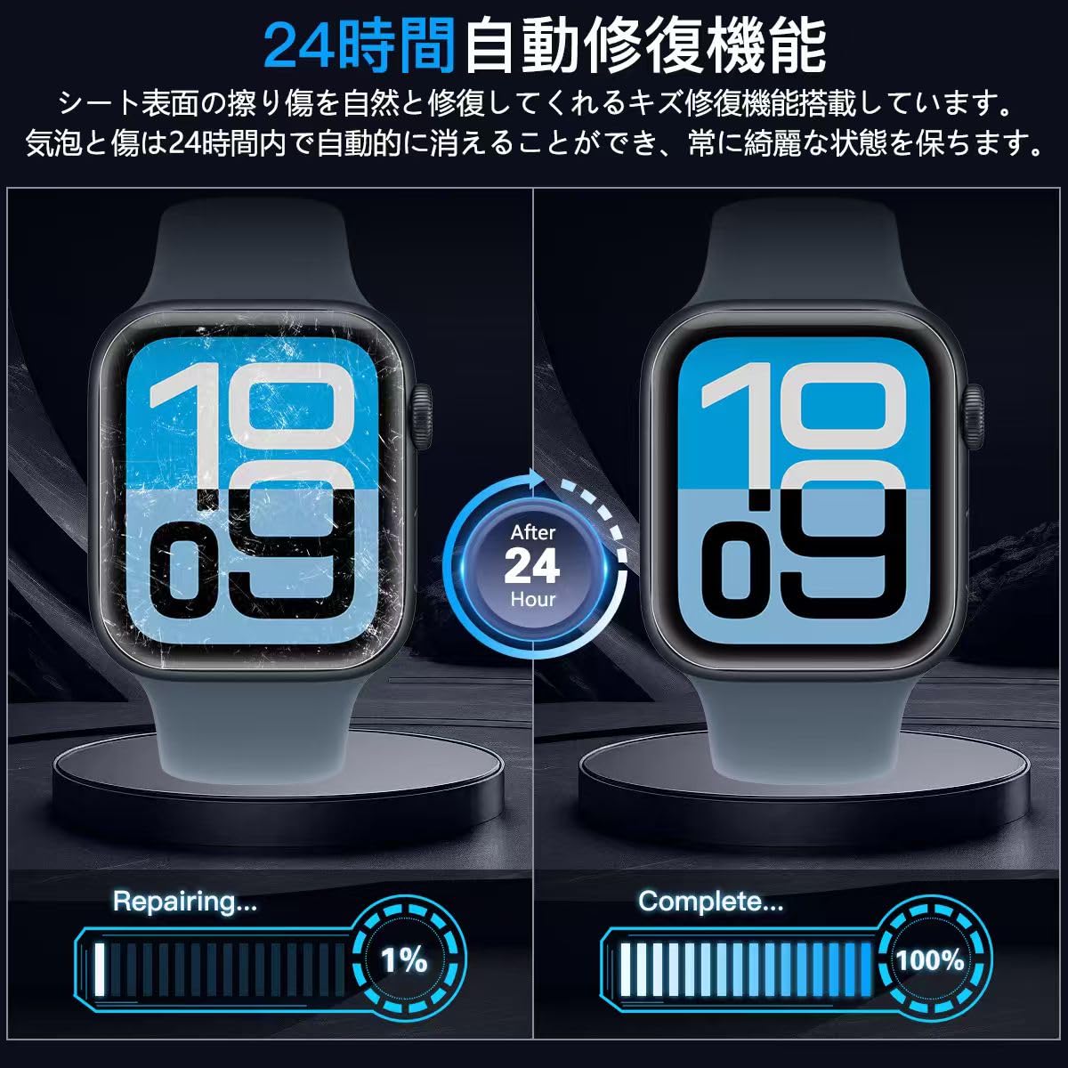 Amazon.co.jp: 【5枚セット】対応 Apple Watch SE3 44mm フィルム 