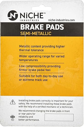 Miniatura 7 de NICHE Juego de pastillas de freno semimetálicas para Polaris Sport Scrambler Trail Blazer 250 400 2201398 2200465 2201398 2202412