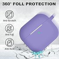 Vista 203 de Funda para AirPods Pro con kit de limpieza, funda de silicona suave para Apple AirPod Pro de 1ª/2ª generación, accesorios de funda AirPods Pro/Pro 2
