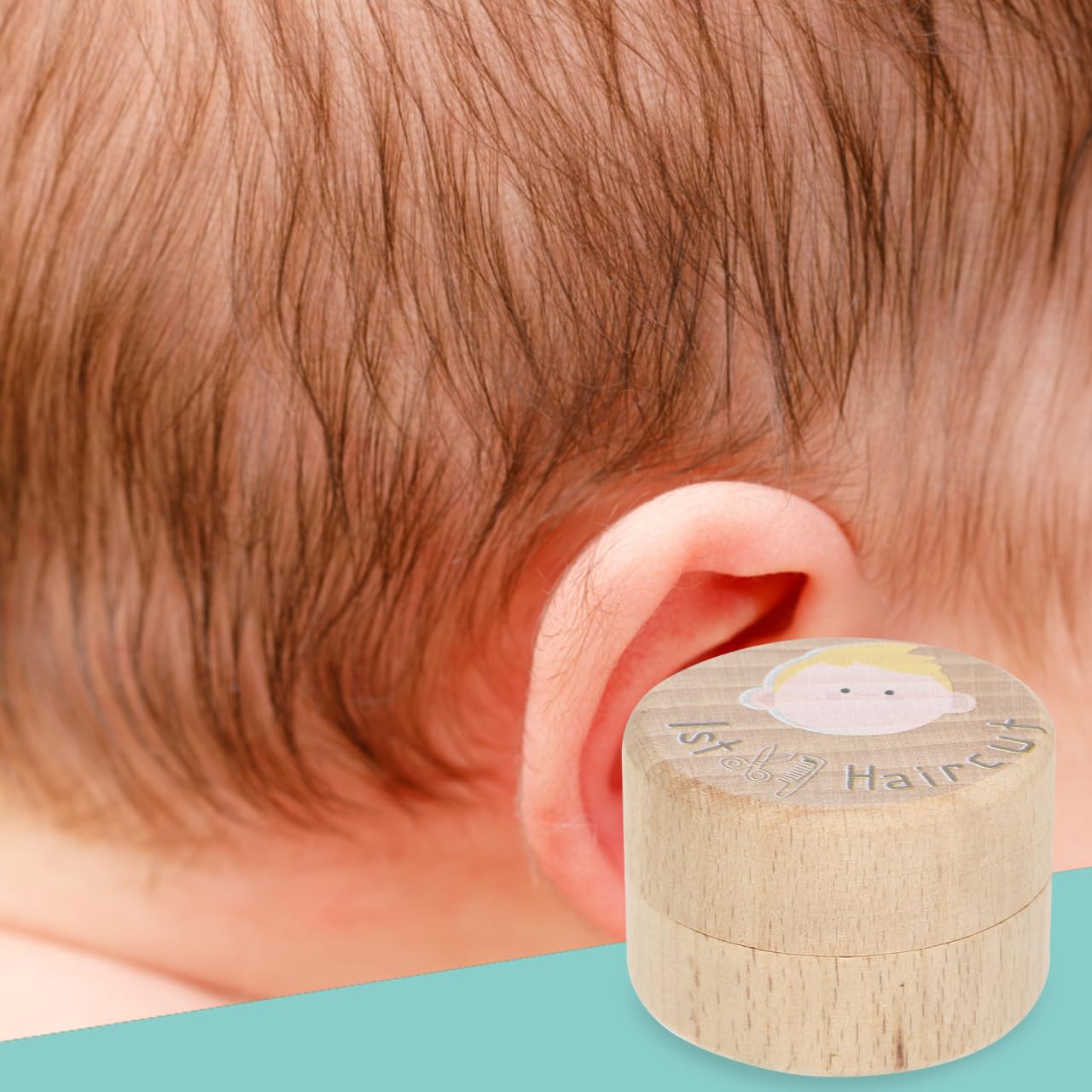 Holibanna Caja De Recuerdos De Corte De Pelo De Bebé Contenedor De Almacenamiento Para Primer Mechón Caja De Pelo De Bebé Para Niños Y Niñas Decoración Del Hogar Y Regalo Para Recién Nacidos