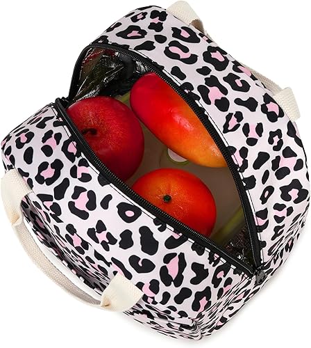 Miniatura 3 de Bolsa de almuerzo con aislamiento de leopardo para mujeres y niñas, lonchera reutilizable para adultos, niños, escuela, trabajo, viajes