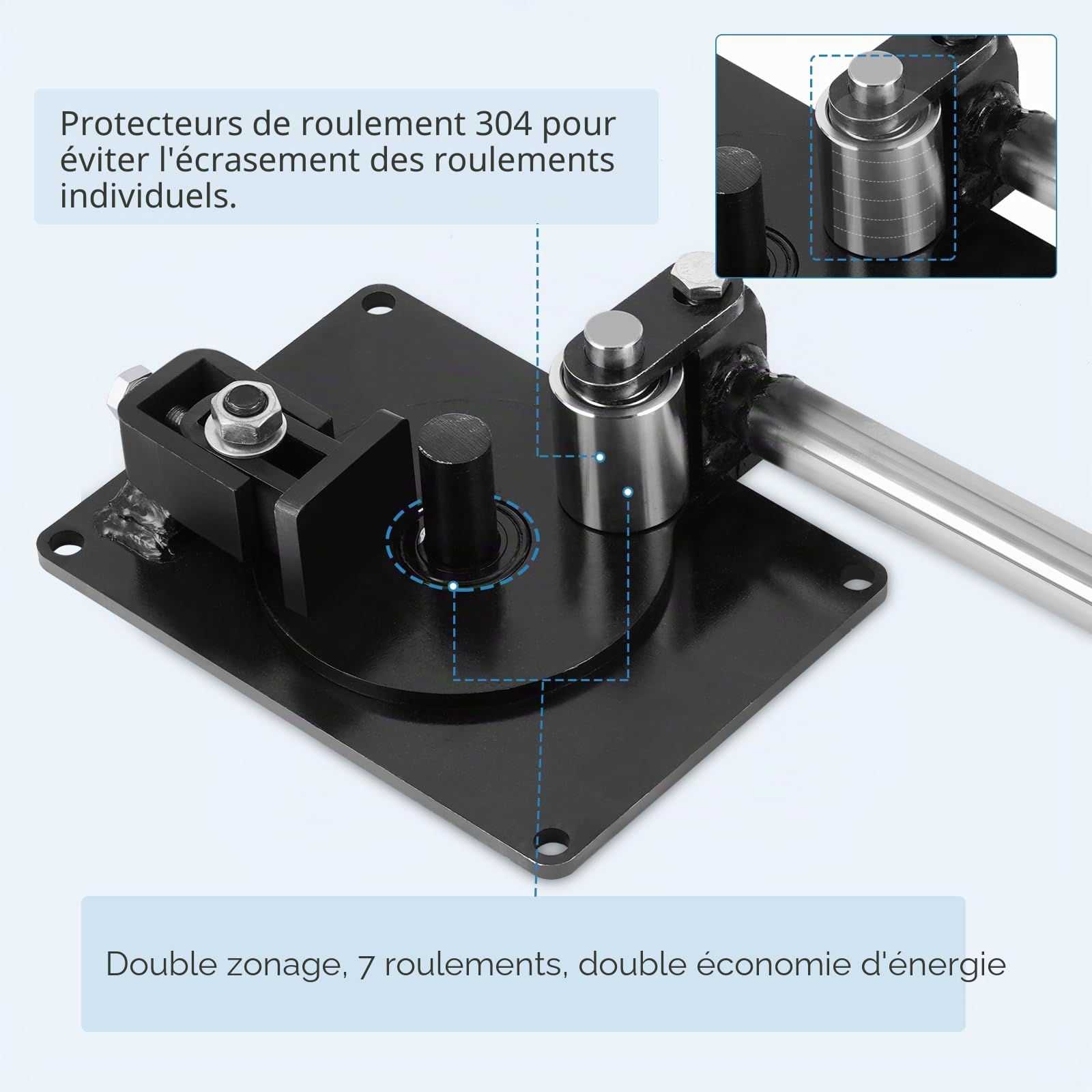 MXBAOHENG Cintreuse de barres d'armature de 1-16mm Cintreuse de barres d'armature Machine à cintrer portable pour tiges déformées de pliage de barres d'armature pour acier rond/acier renforcé/fer plat