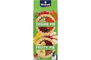 VitaKraft Veggie & Fruity Pie Treat for Rabbits, Guinea Pigs, and Hamsters