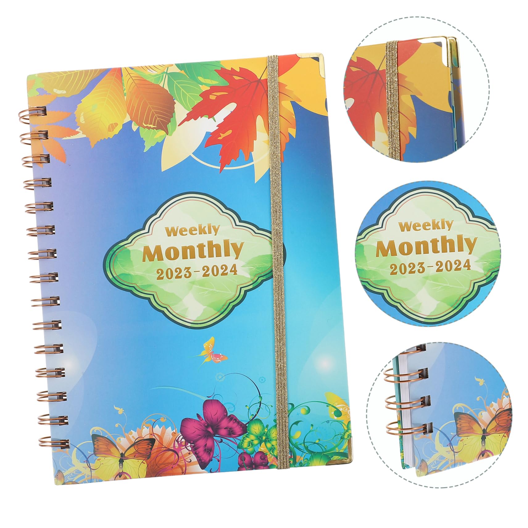 SEWACC 4stücke Planer Notizbuch Spiral Kalender Täglicher Akademischer Planer Für Schüler Und Lehrer Und Studienorganizer Notizbuch