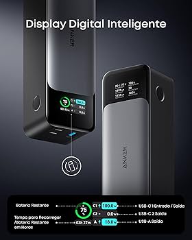 Anker 737 Gen 2 Power Bank, 24000mAh, Carregador Portátil para