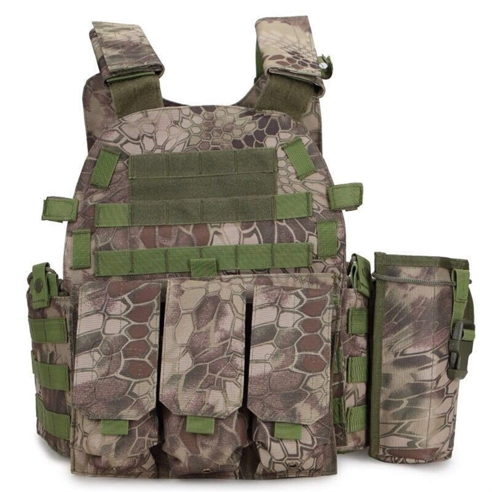 Gilet Tattico Militare Gilet da Caccia Gilet da Uomo for Esterno con Gilet Mimetico con Tasca Tascabile Waistcoat
