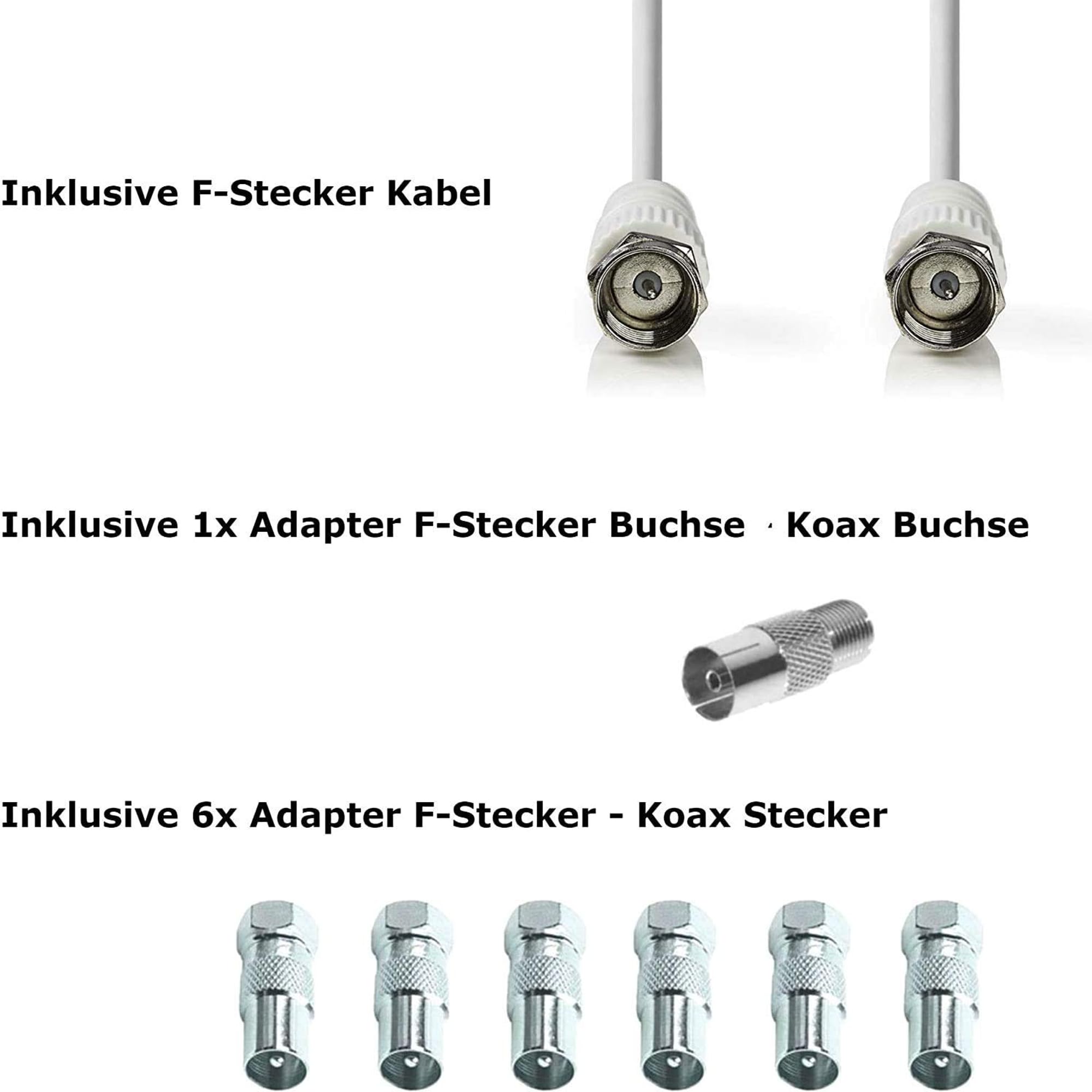 Sat 3fach F-Splitter Antenne Switch Morbido Switch Completo HD TV 3 - Foto 14