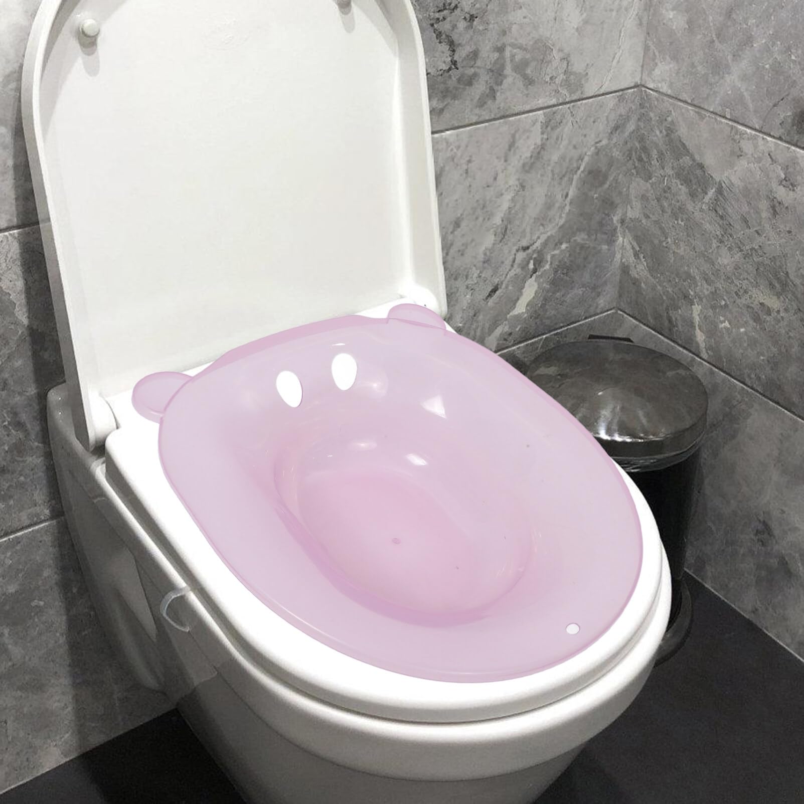 Bacinella per Seduta Personale Donna Post Parto in Pp Resistente e Sicura, Colore Rosa, per Postpartum e Utilizzo su Wc Domestico