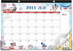 Desk Calendar 2026-2027 - 18 Monthly Large Desk/Wall Calendar, July 2026 - December 2027, 17" x 12", Thick Paper, Large Ruled Blocks, Calendar 2026-2027 with Protective Corner – Perfect for Home School & Office Organization