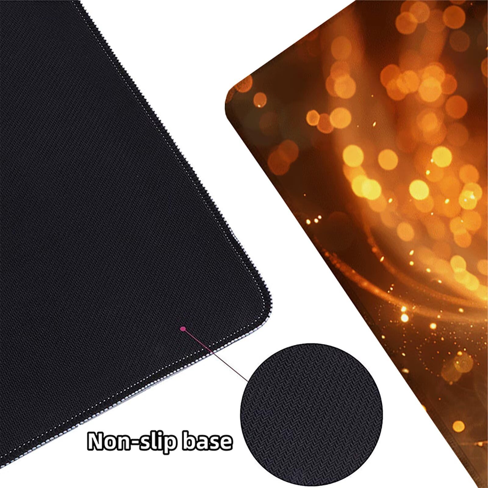 FéNix Alfombrilla Ratón Gaming XXL 1500x800 mm, Alfombrilla Gaming Amarillo Mousepad con Base de Goma Antideslizante Impermeable Desk Mat para Teclado y Raton Accesorios Gaming, Regalos de Hombre 9-E
