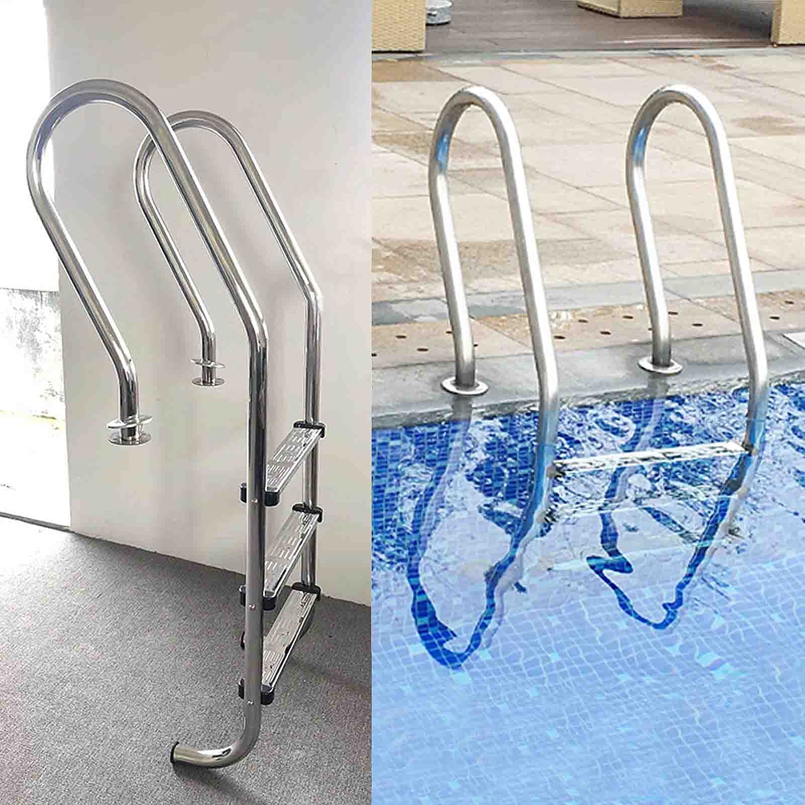 Kit complet échelle de piscine 3 marches pour baignade en famille