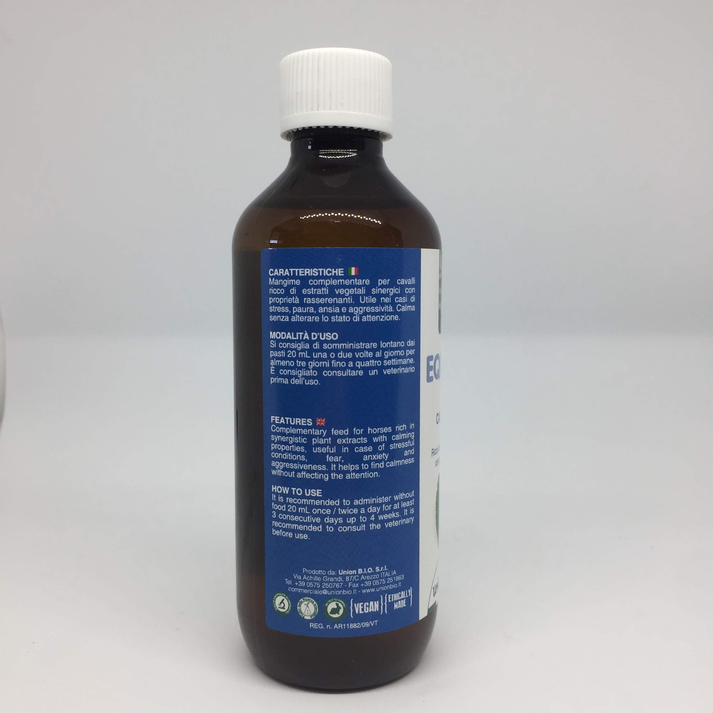 Union Bio® Equistasi Plus 200ML - Calmante Rilassante Non Altera Attenzione Cavallo, Aiuta il Cavallo a Ritrovare Calma ed Equilibrio, in Pre-gara, Per Calmare Senza Ripercussioni Sulla Performance