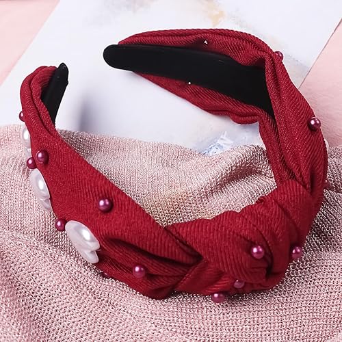 Miniatura 10 de Doneace Diadema de diamantes de imitación para el día de San Valentín para mujeres y niñas, diadema anudada con corazón blanco, linda moda rosa