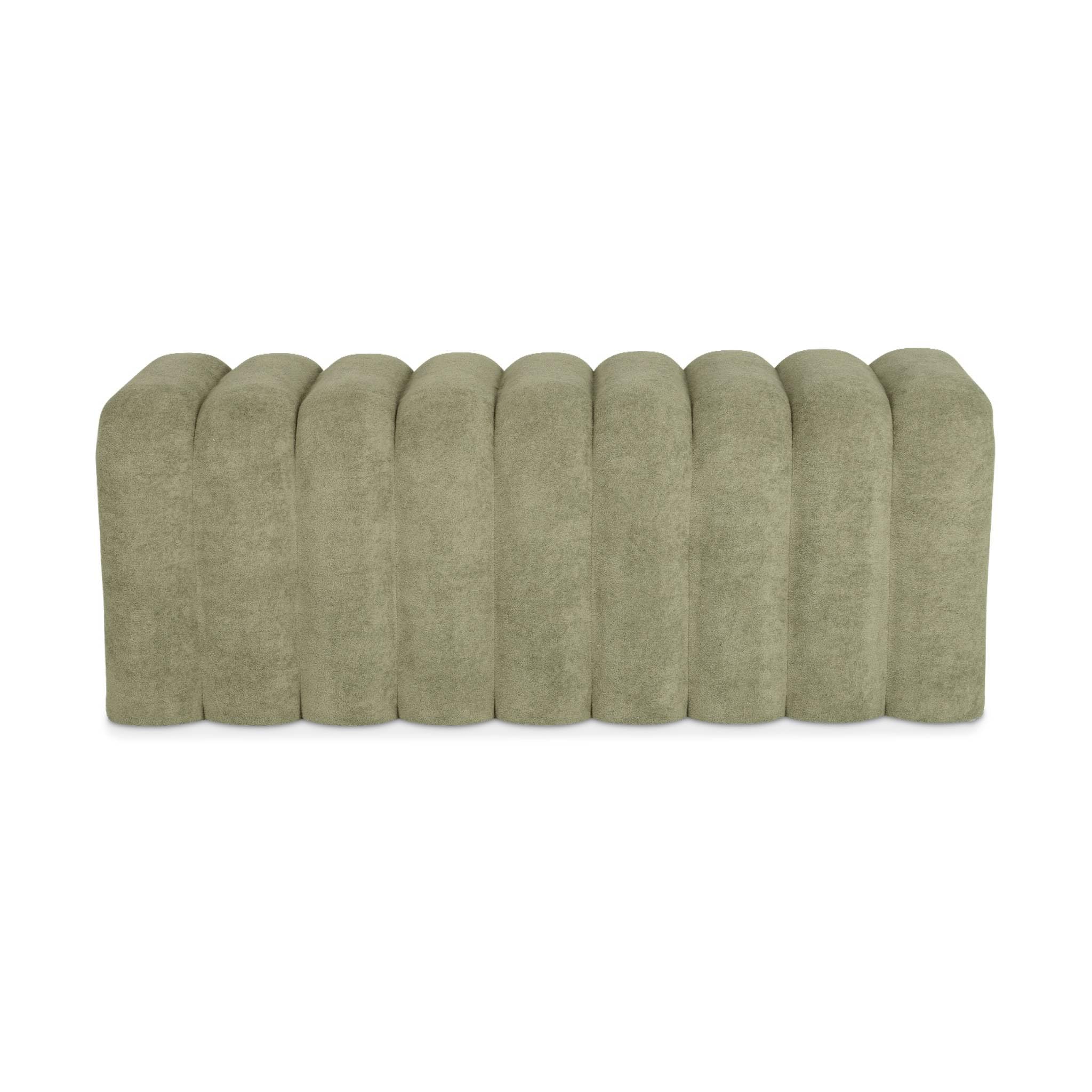 sweeek - Banc. Bout de lit Vert Contemporain en Tissu