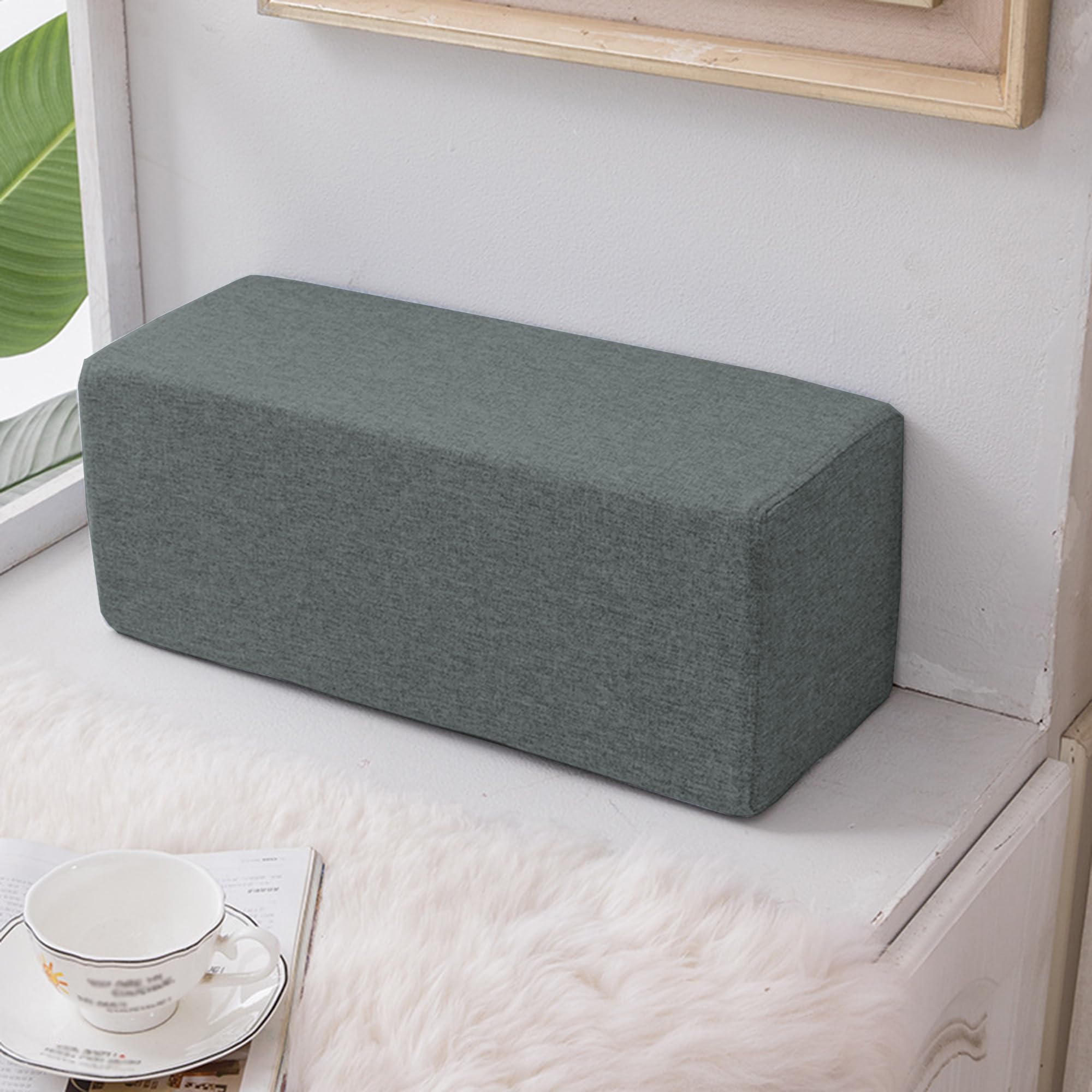 Set van 2 eetkamerstoelen met rugleuning & armleuning 2x mosterd fluwelen bekleding vierkant