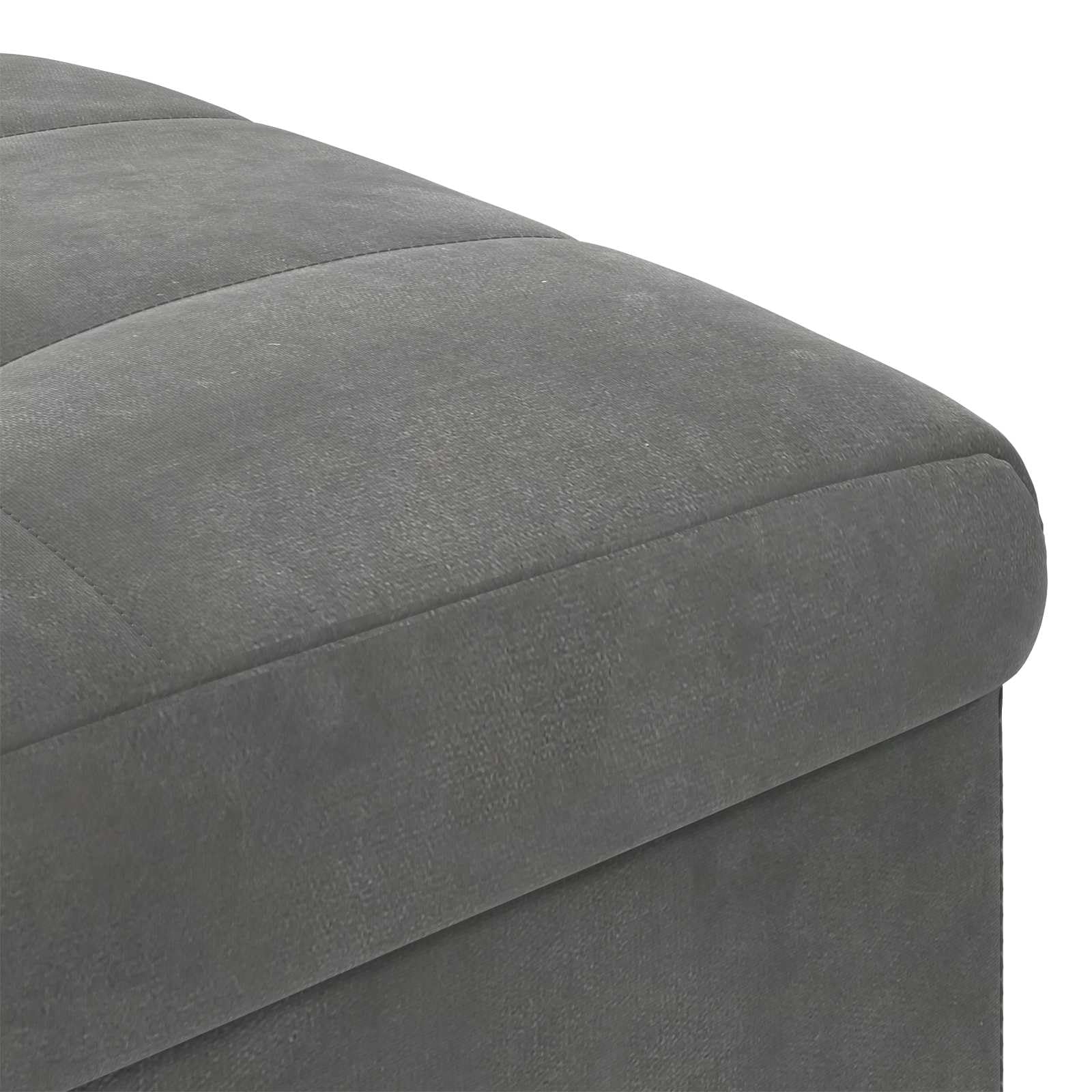 Taburete con espacio de almacenamiento, terciopelo, 40 x 40 | Tapicería de terciopelo con tapa plegable para dormitorio y sala de estar. Las patas estables ofrecen una capacidad de carga