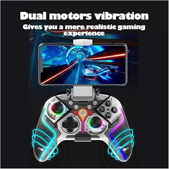 PCコントローラー モーションコントロール Bluetooth ゲームパッド ワイヤレス ジョイスティック リニアトリガー Pubg モバイル ゲームコントローラー に適合する Switch、Android、IOS、MFI ゲーム、PC、TV ボックス用