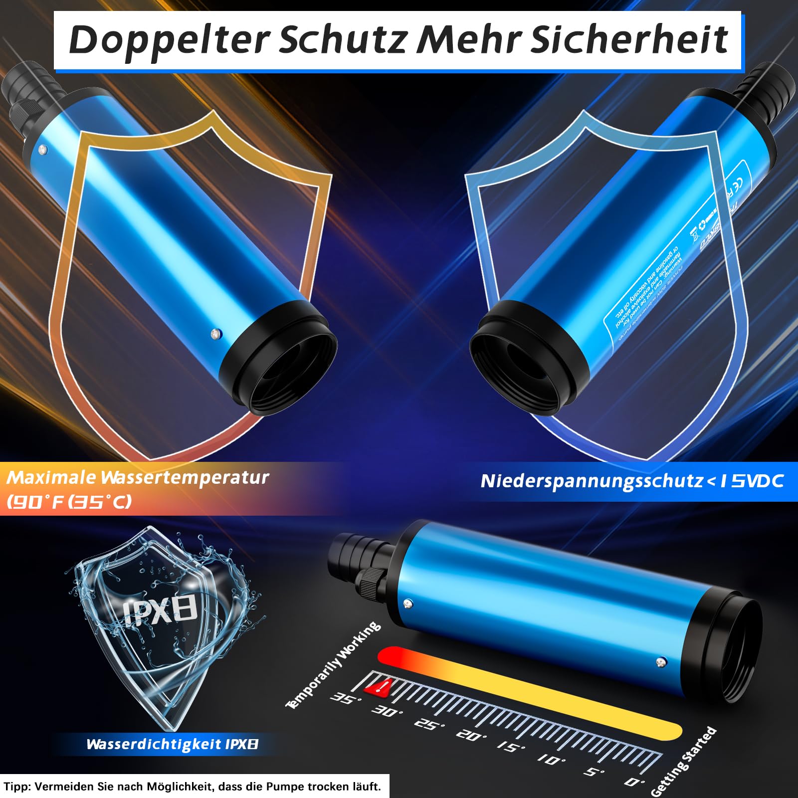GARDENA 18V Accu Dompelpomp 2000/2 Li-18 - incl. 18V Li-Ion accu - capaciteit tot 1900 l/u