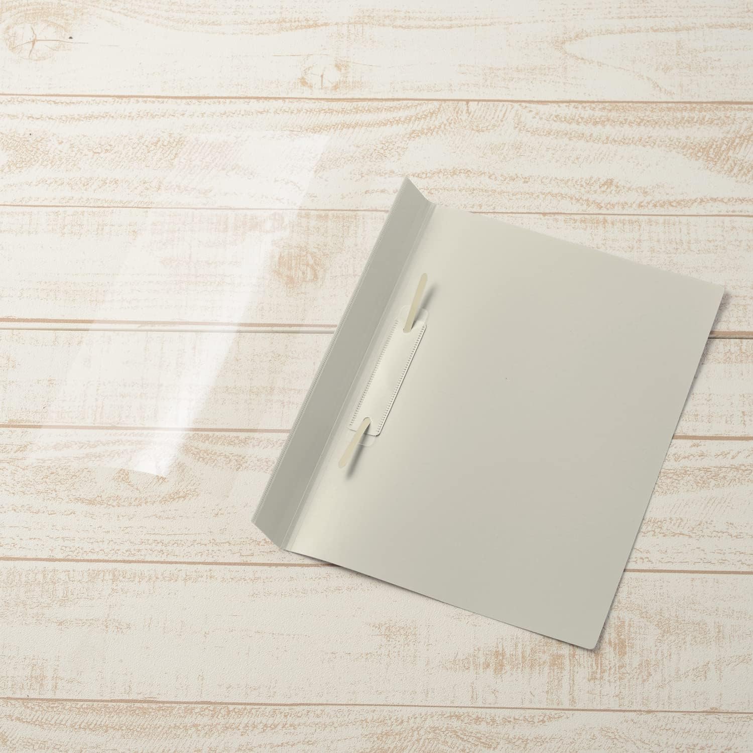 Plus 82-002 x 5 FL-101RT Letter File, PP Report File, A4S, Transparent Cover, 5 Books, Light Gray
