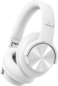 Picun B8 Wireless Bluetooth Headphones, 120H Playtime, 3EQ Modes, White