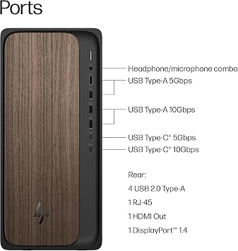 HP 2025 OmniDesk Business Next Gen AI PC Desktop, Intel Core Ultra 7 265, 400 W Power Supply,16GB DDR5 RAM,2TB SSD, USB-C, Wi-Fi 6,Bluetooth 5.4,Wired KB & Mouse, Windows 11 Home