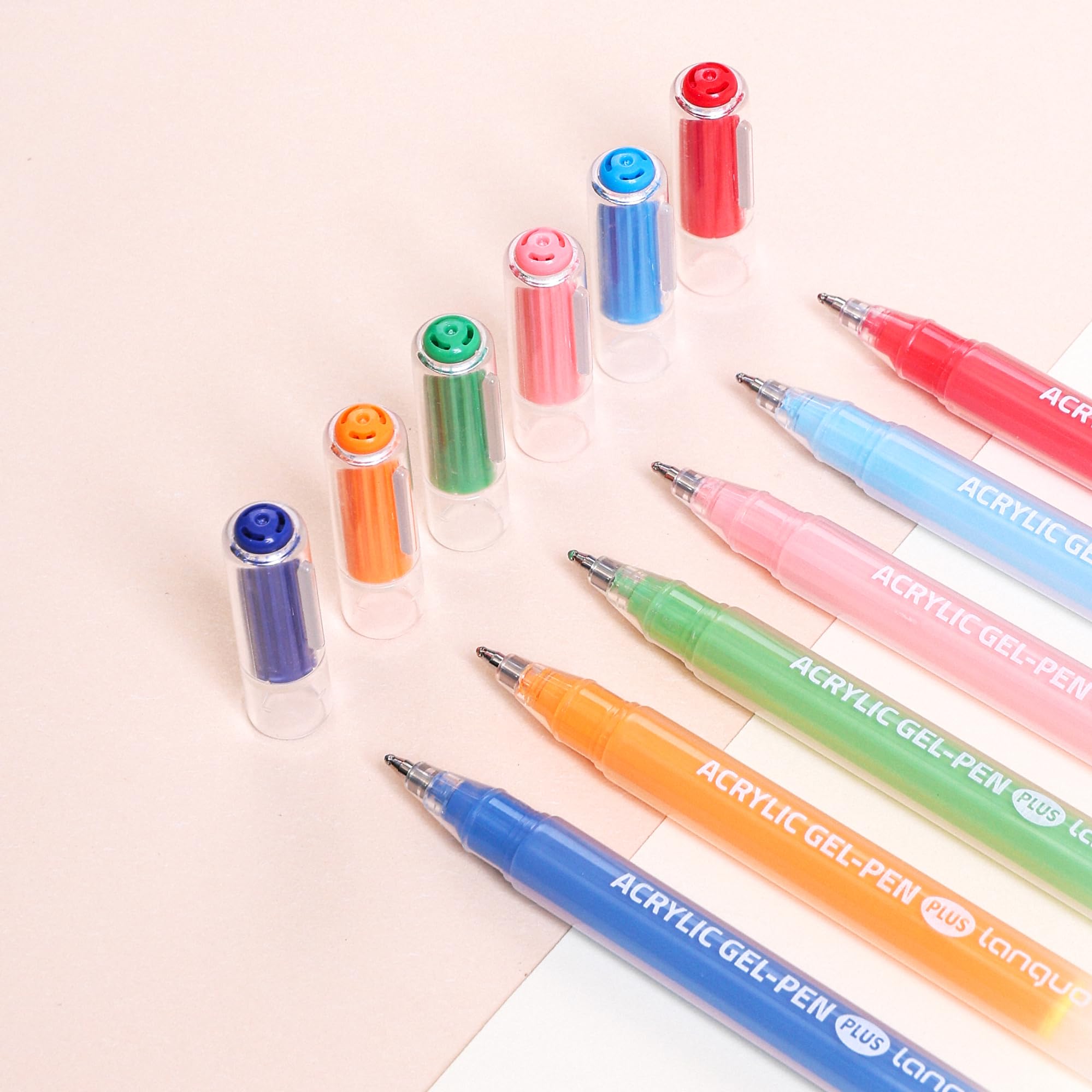languo La boite Qimiart 216 Color : 144 stylos acryliques + 72 stylos pailletés, pointe large de 1,0 mm avec sac de rangement. Pour Dessin, Coloriage mystere, Griffonnage Artisanat Scrapbooking