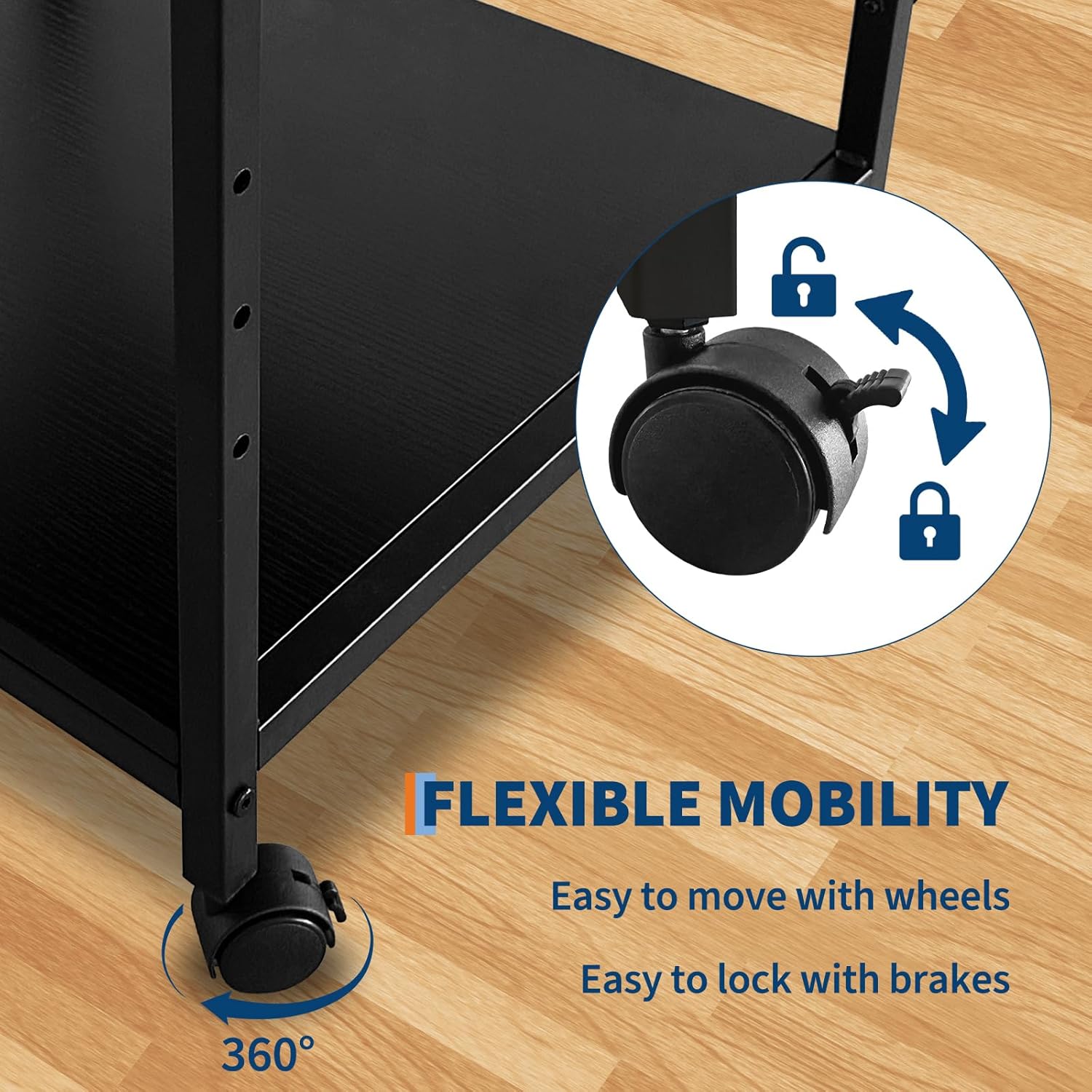 Flexible Mobility with Lockable Casters