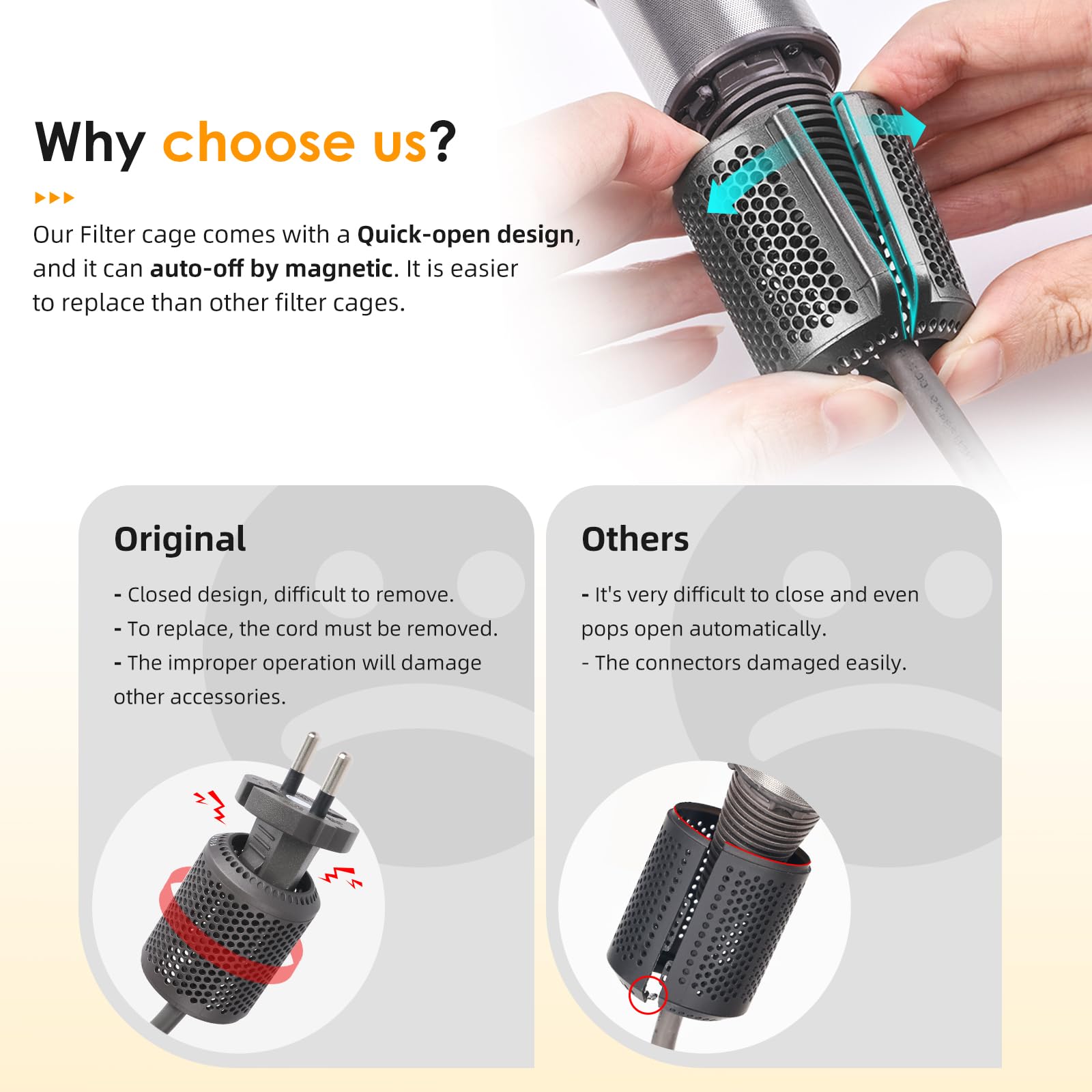 Amazon.co.jp: 磁気ヘアドライヤーフィルター Dyson Supersonic HD01