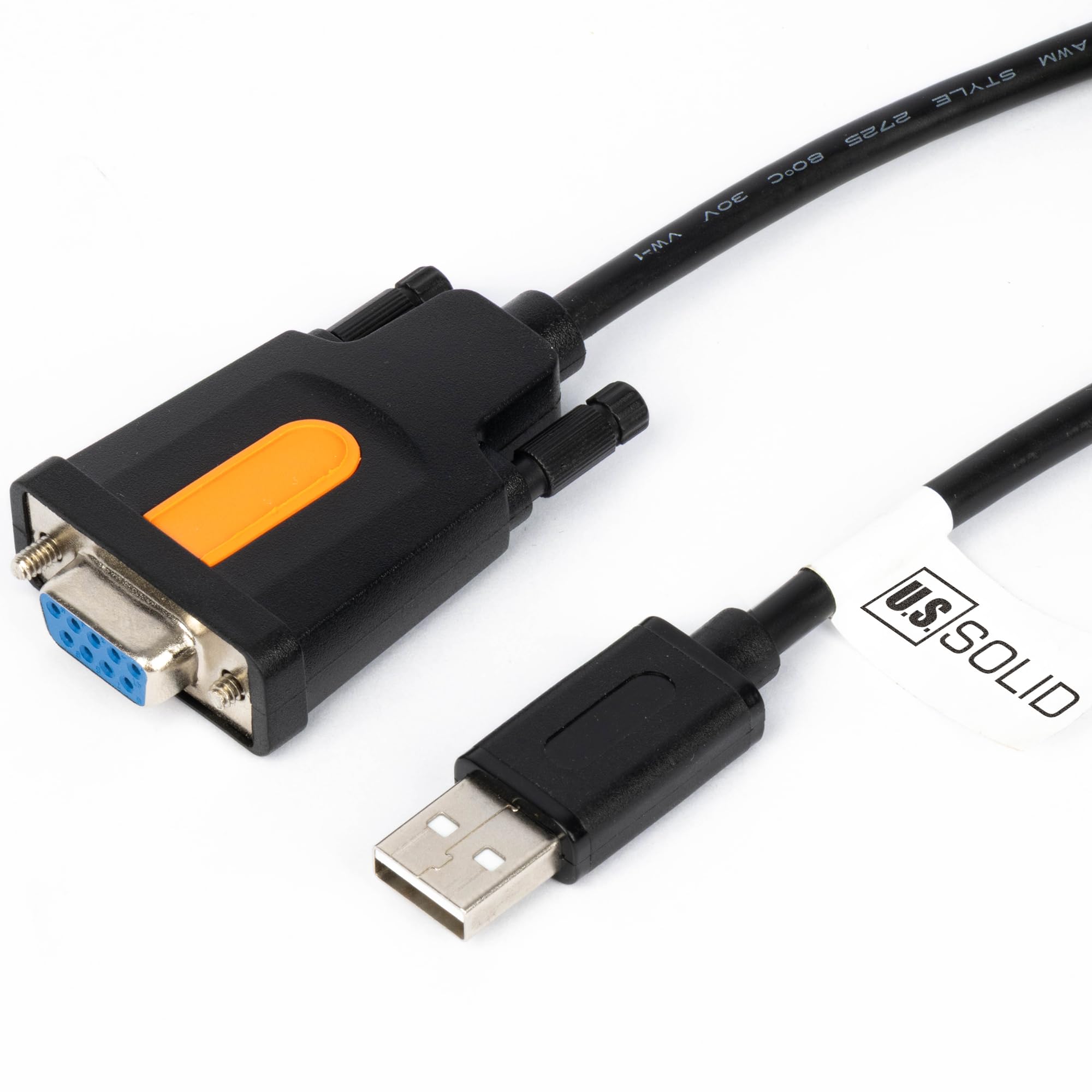 Câble USB vers RS232 DB9 femelle avec chipset FTDI pour équipements U.S. Solid Windows 11, 10, 8.1, 8, 7, Vista, XP, 2000, Linux et Mac OS 1,5 m