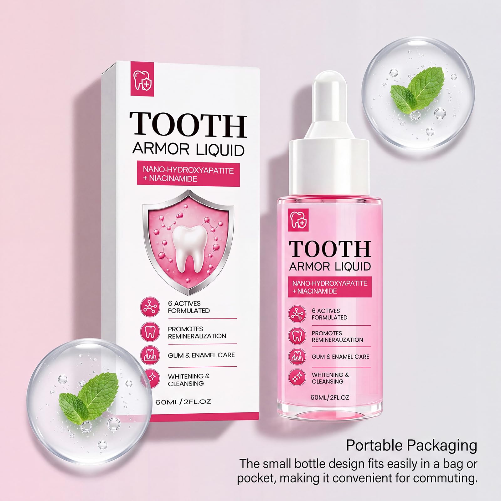 Fluoridfreies Zahnpasta-Serum, Nano-Hydroxylapatit-Zahnpasta. (8PCS)