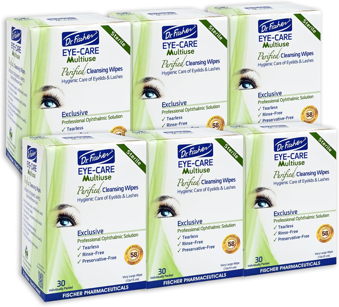 EYE-CAREﾃつｮ BABY Cleansing Wipes- 30 Pack - 5 + 1 Bundle Dr. Fischer by Dr. Fischer