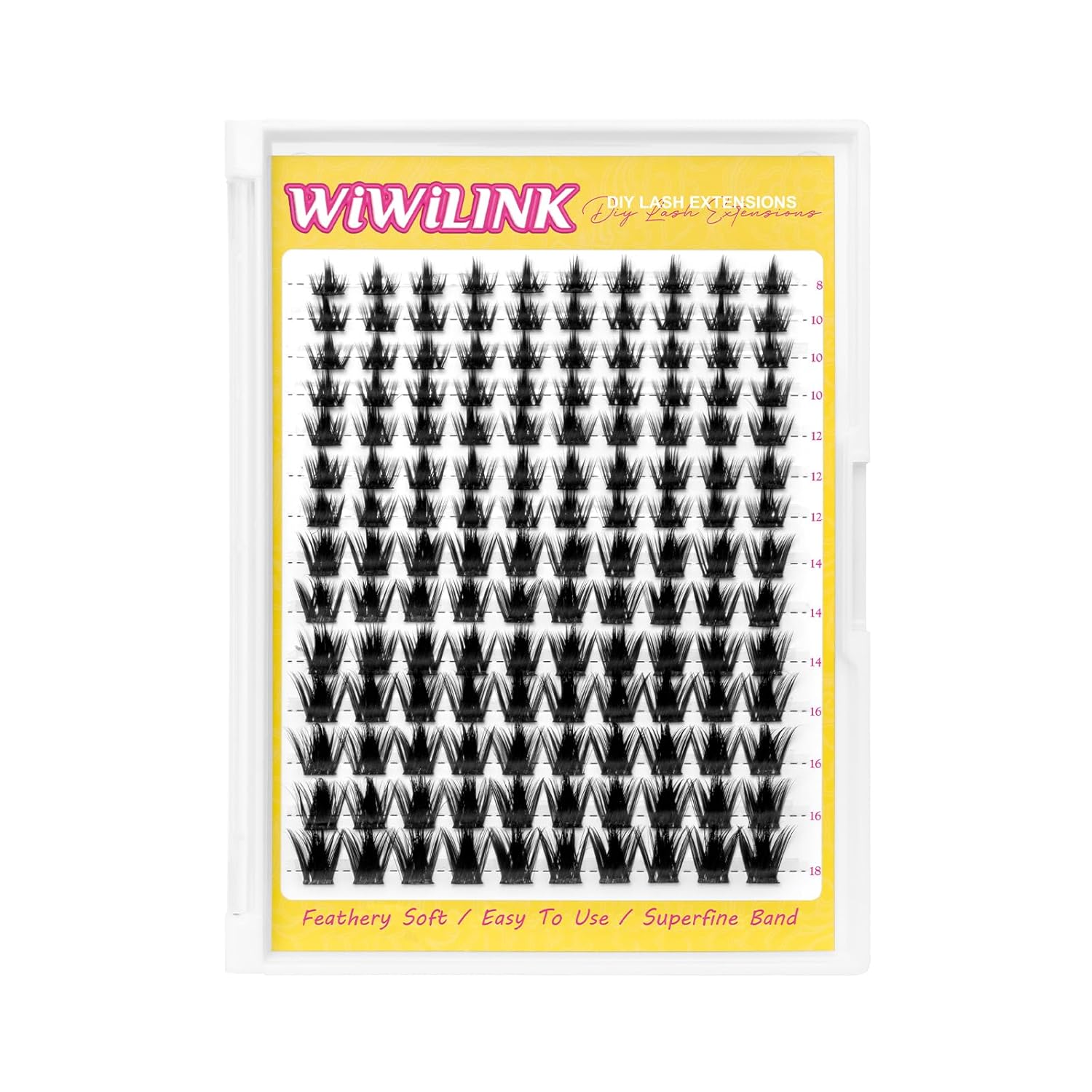 WiWiLINK Manga Lash Clusters 8-18mm Fairy Eyelash Clusters DIY Lash Extension Spikes 0 3mm Wispy Natural Individual Cluster