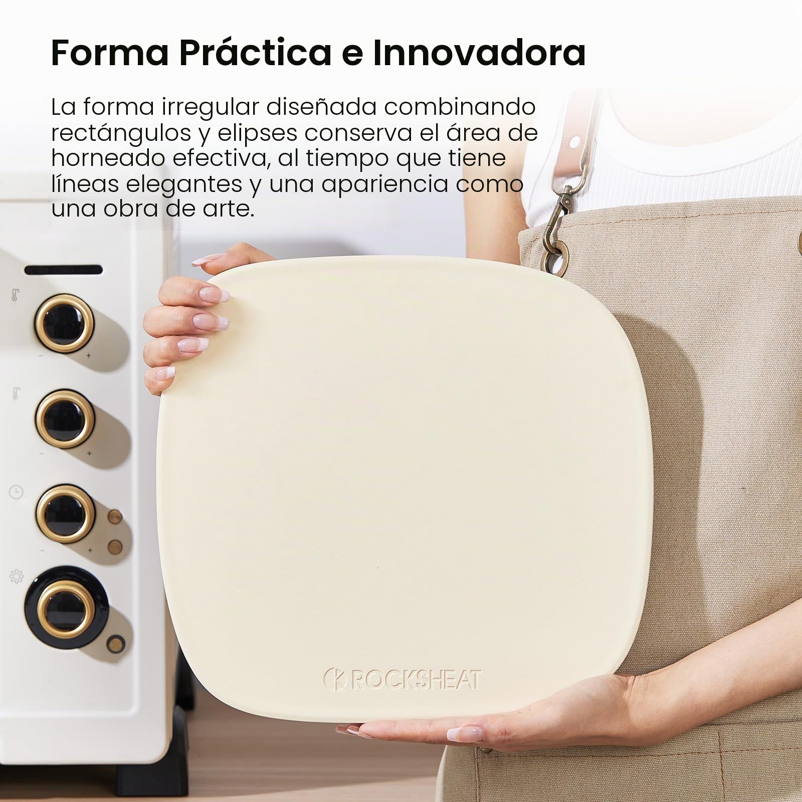 Piedra para pizza, forma única, 30 x 28 cm, piedras de pizza para horno, parrilla, barbacoa, piedra de cordierita resistente para hornear pizza, pan y galletas, diseño irregular innovador