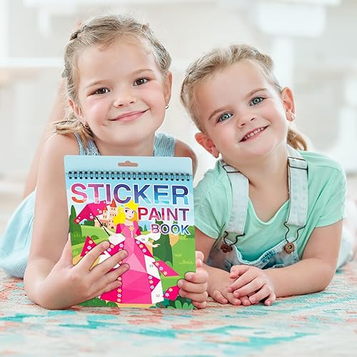 Miniatura 40 de Pintura para vehículos con calcomanías, libros, manualidades para niños de 4 a 8 años, calcomanía por número, regalos de cumpleaños, recuerdos