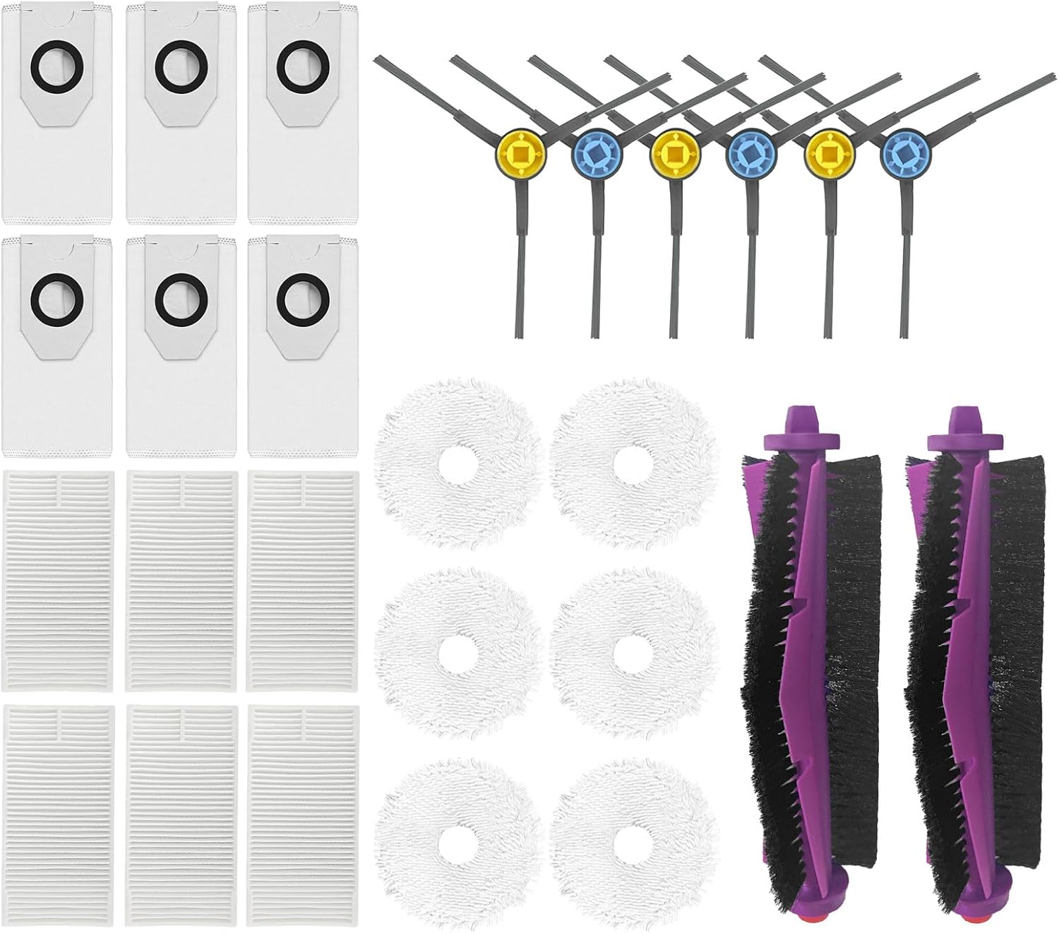 Filter Sweeping Robot Side Brush Bag Sweeping Robot Mop Pad Replacement Part Main Brush For Sweeper