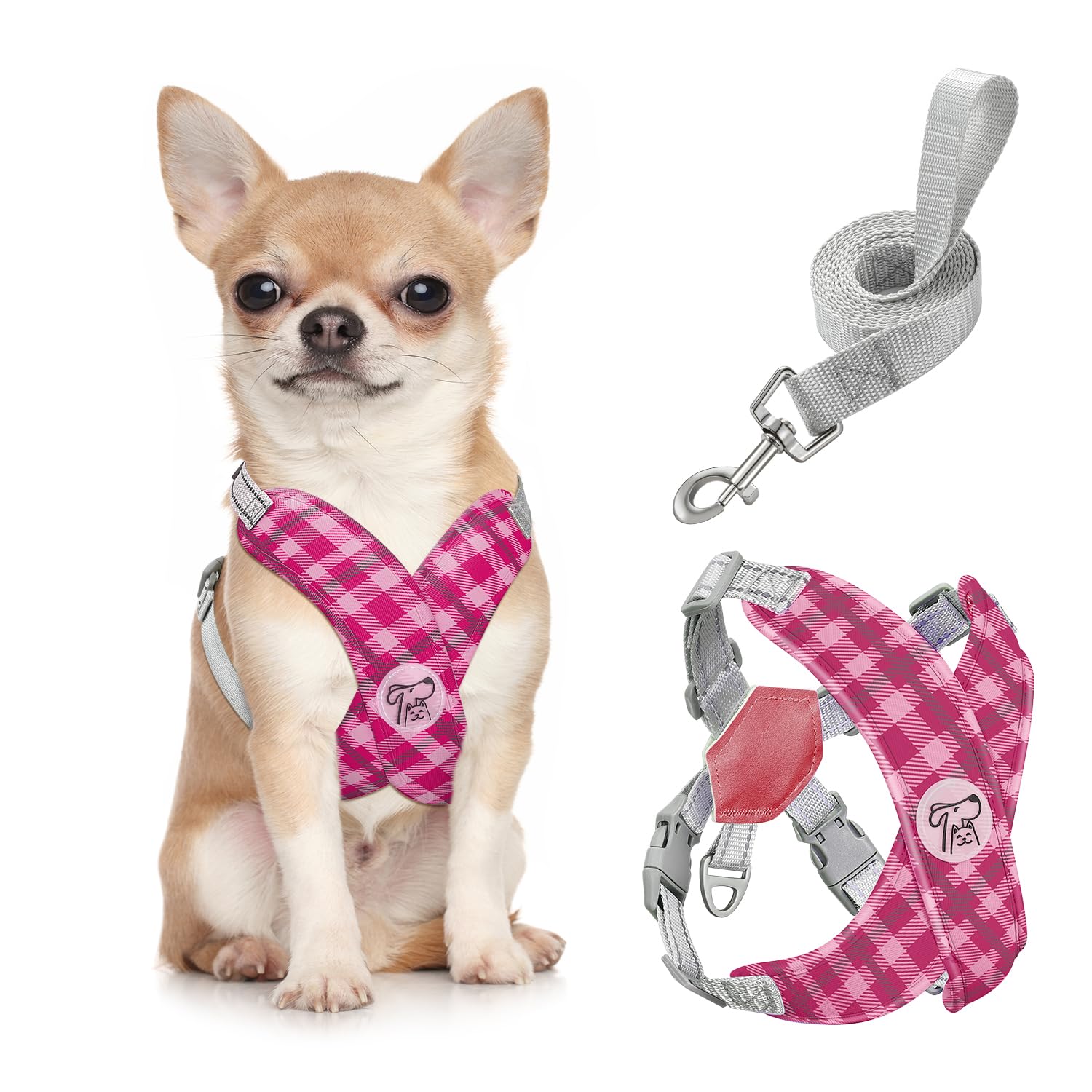 Pawaboo Puppy Harness and Lead Sets, Small Dog Harness X-Frame No Pull No Choke
