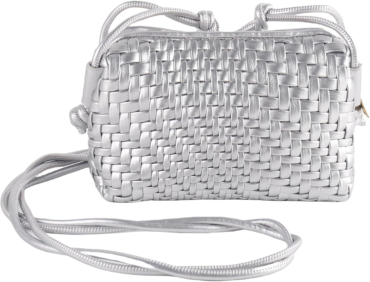 Woven Crossbody Bags for Women Handwoven Purses Vegan Leather Small Handbag Handmade Shoulderbag | Lightweight, Zipper Closure