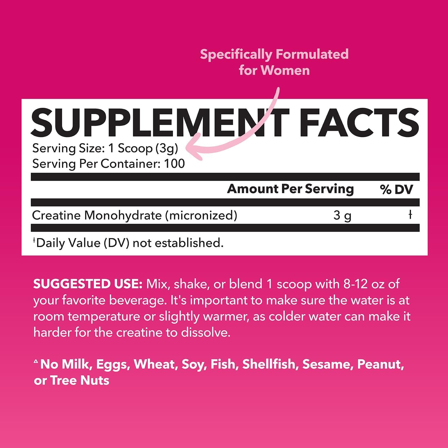 Micronized Creatine Monohydrate Powder for Women (Unflavored, 300 Grams) — Amazon image 2