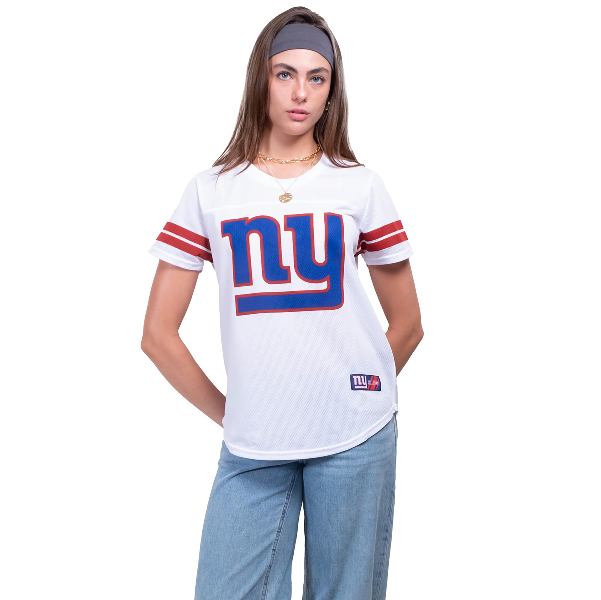 Women's NFL Official Soft Mesh Varsity Stripe T-Shirt
