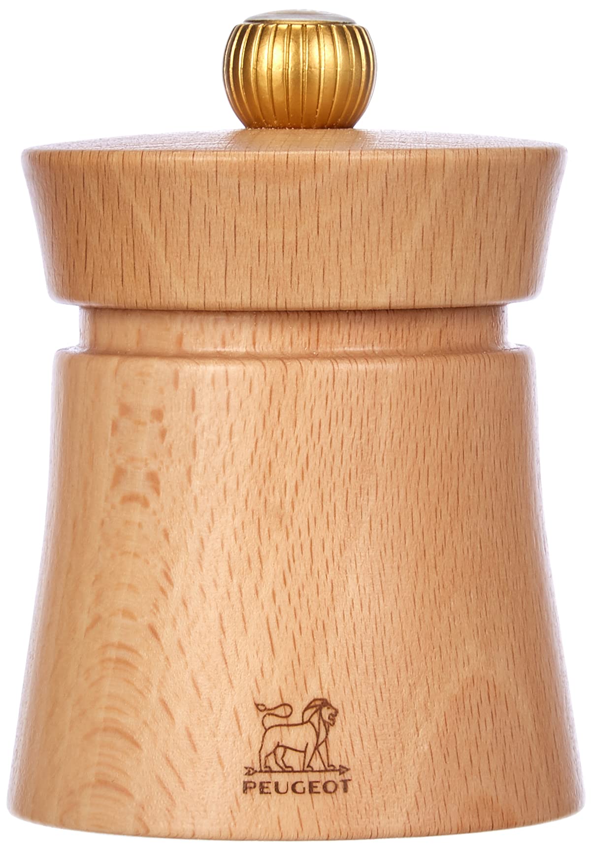 Peugeot Bali Fonte Manuelle Pfeffermühle, Klassische Mahlgradeinstellung, Höhe: 8 cm, Gusseisen, Schwarz, 35402 & 27889 Baya Salzmühle 8 cm, natur