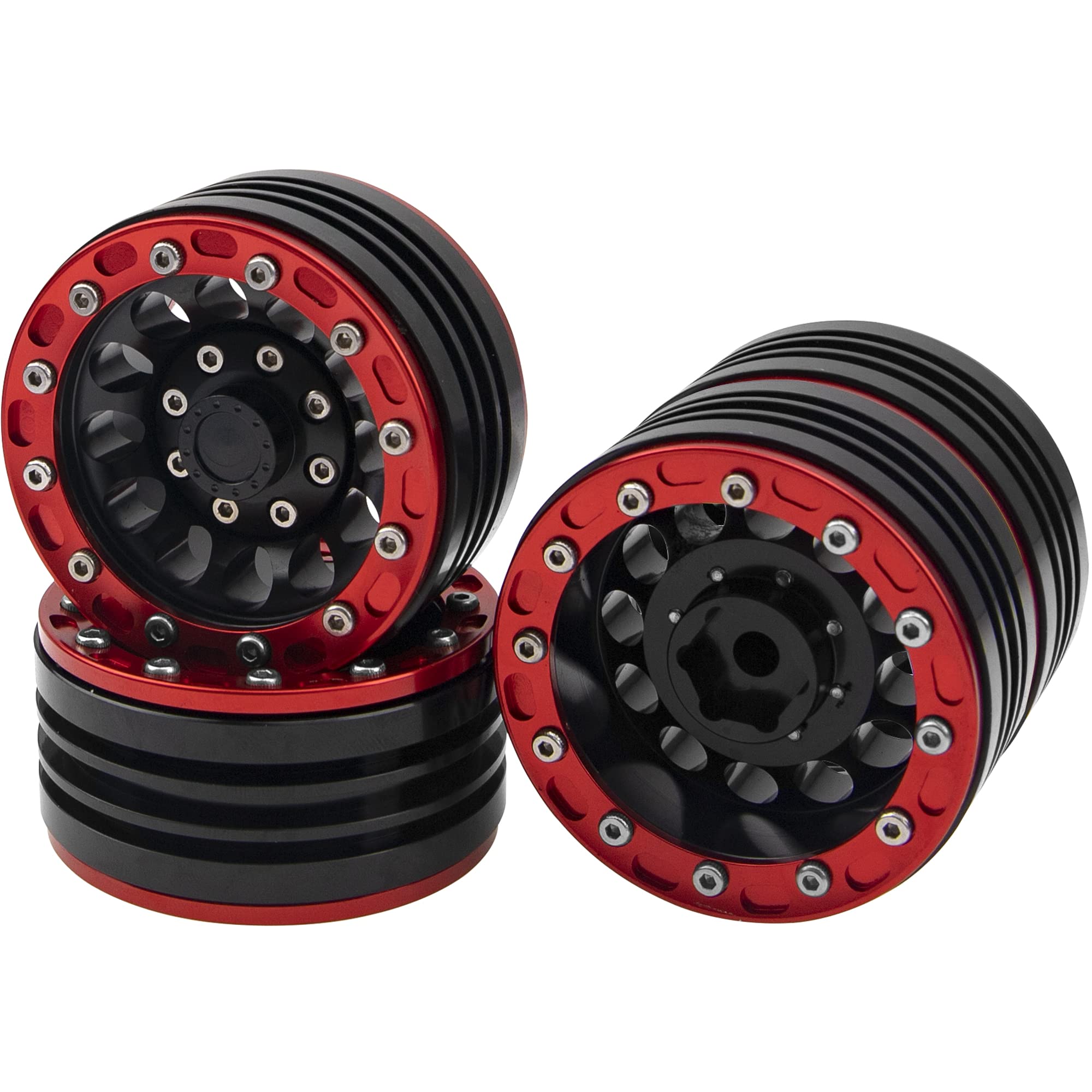 Roues en métal 1.9 Beadlock de haute précision pour crawler RC Traxxas et Axial