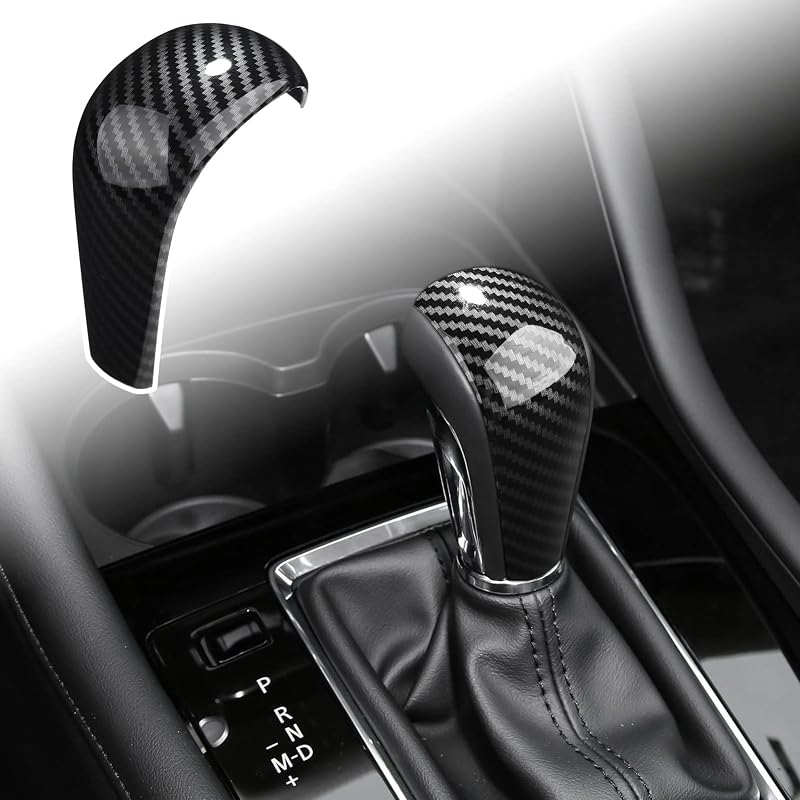 Capa de Manopla de Câmbio em ABS Estilo Fibra de Carbono ANFOKAS para Mazda 3, CX-30 e CX-50