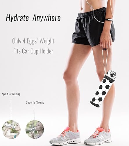 Miniatura 7 de Botella de agua deportiva de 32 oz1 L, tritán duradero, a prueba de fugas, apta para lavavajillas, sin BPA, resistente a caídas, tapa para