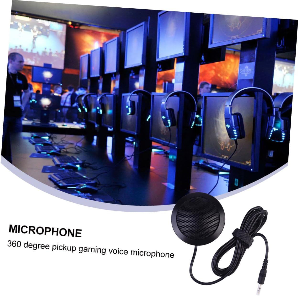 Cabilock Omnidirectional Condenser Conference Microphone with 3.5mm Jack for Desktop Computer, Voice Pickup for Online Meeting, Gaming, and Video Chat