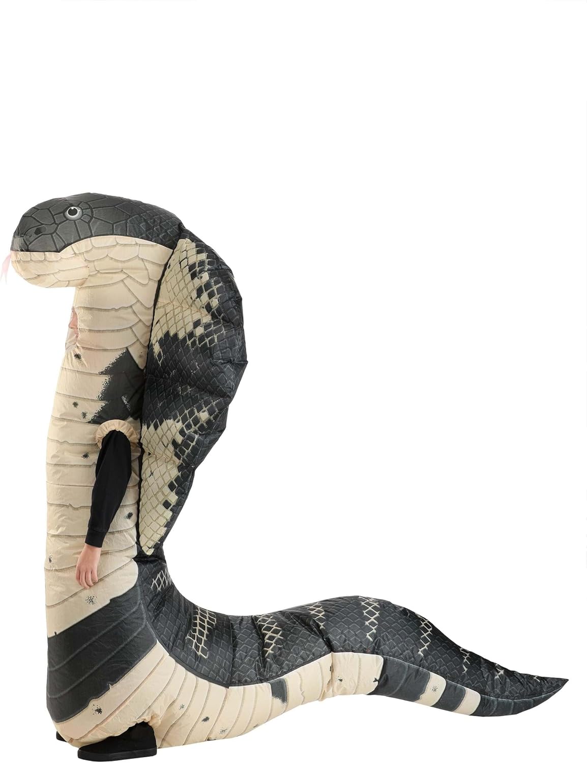 Inflatable Hooded Snake Costume for Kid's - Includes Fan, Battery Pack & Enclosed Head - Funny Animal Halloween Outfit