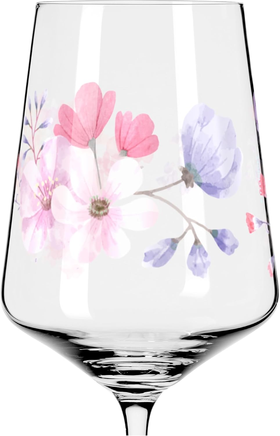 RITZENHOFF 3461009 Aperitif Glass 500 ml Set of 2 Summer Sonett Series Flower Meadow Design Made in Germany Pink Purple Pink