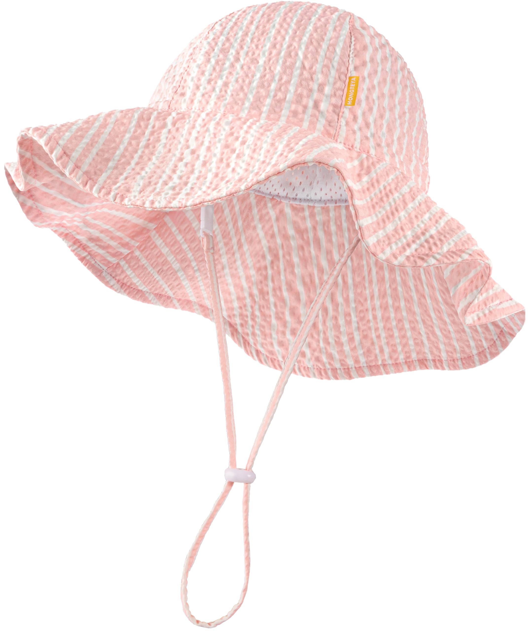 HONGTEYA Baby Sun Hat Wide Brim Adjustable Toddler Beach Bucket Hat
