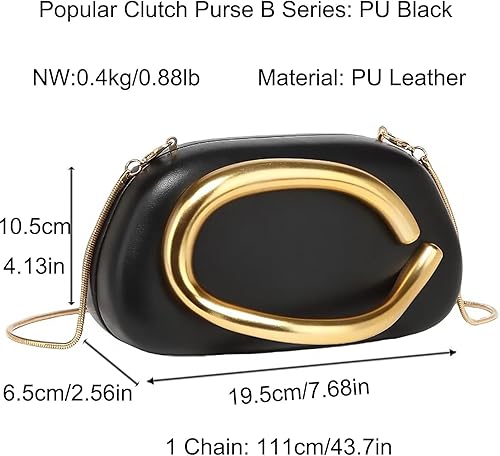 Vista 111 de Bolso cruzado de cadena de moda para mujer, bolso de hombro, bolso de mano acrílico para boda, bolso de noche de concha, clutch formal Un mármol